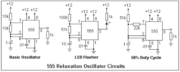 Relaxation Oscillator Using UJT, 555 Timer, Op-Amp